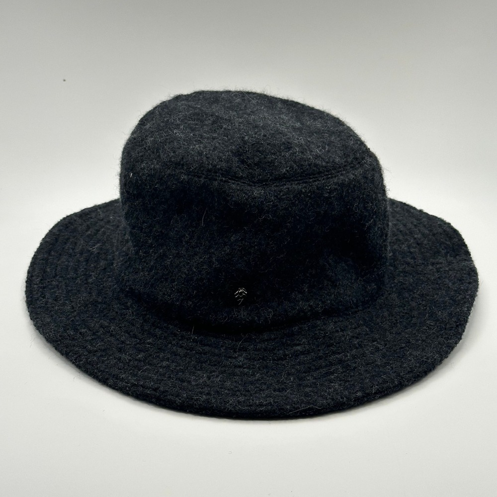Helen Kaminski Bucket Hat Womens OS Charcoal Grey Boiled Virgin Wool Australia